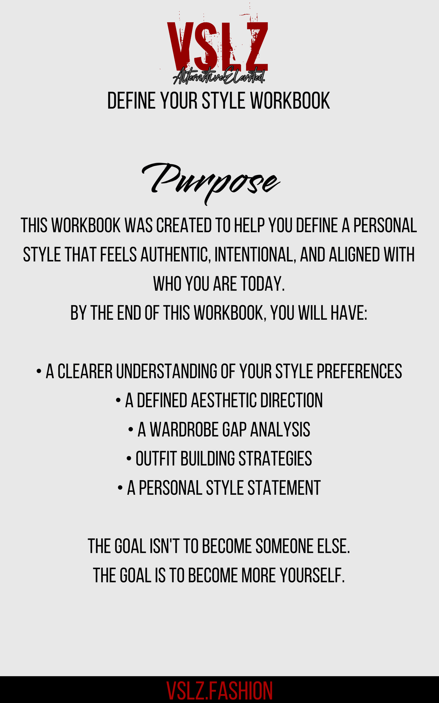 Define Your Style Workbook
