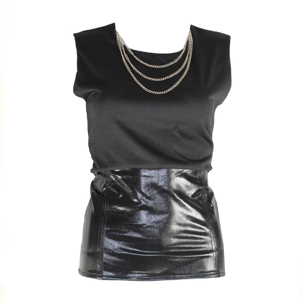 Sleeveless Cincher T-Removable Chain