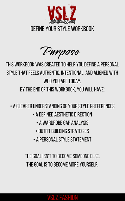 Define Your Style Workbook